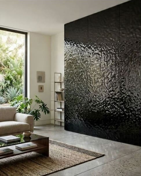 panel de bambú - marca de agua TJ006 - Negro